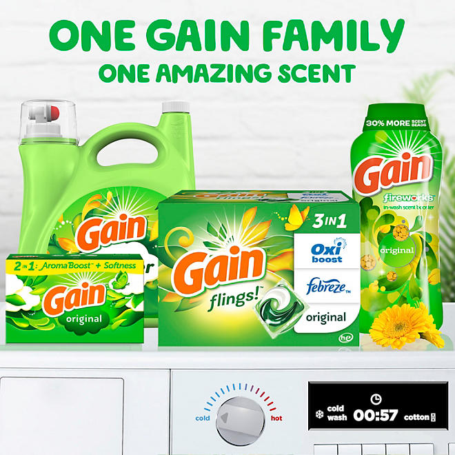 Gain Flings! Laundry Detergent Pacs, Original Scent, 152 ct.