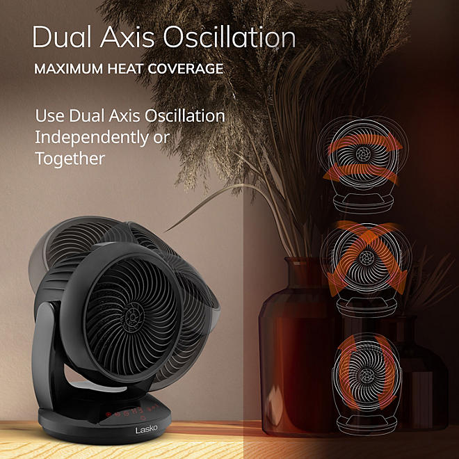 Lasko Whirlwind Heat Orbital Oscillation Ceramic Space Heater with Remote