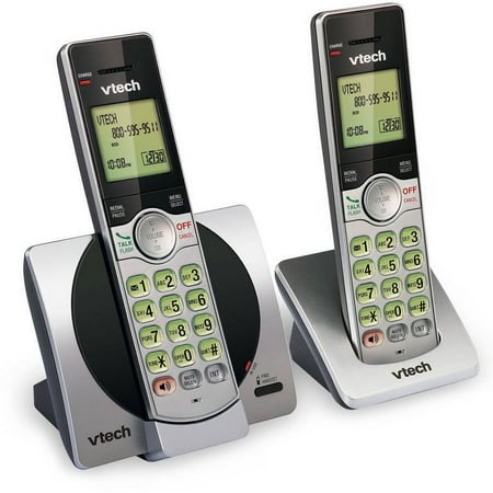 VTech CS6919-2 DECT 6.0 Cordless Phone with Caller ID and Handset Speakerphone, 2 Handsets, Silver/Black