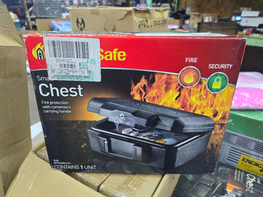 SENTRY 1200 Household Safe UL Listed 30 Minute Fireproof Handbag Storage Box with Key 5.2L B5 Flat Key Black