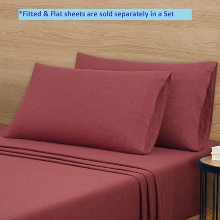 (2 pack) Mainstays Adult Jersey Extra Soft Pillowcase Set, Standard/Queen, BLUE Sedona, 2 Piece