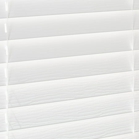 Better Homes & Gardens 2-inch Cordless Faux Wood Horizontal Window Blinds, White, 33X64