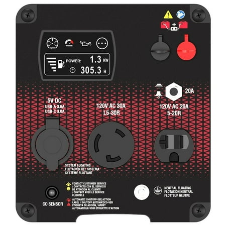 A-iPower 2300 Watt Portable Generator Inverter With Portability Kit & CO Sensor