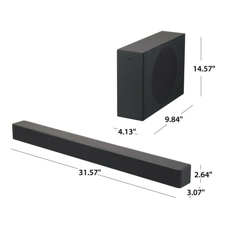 onn. 32" 2.1 Soundbar with 2 Speakers & Wireless Subwoofer SMALL BLEMISH.