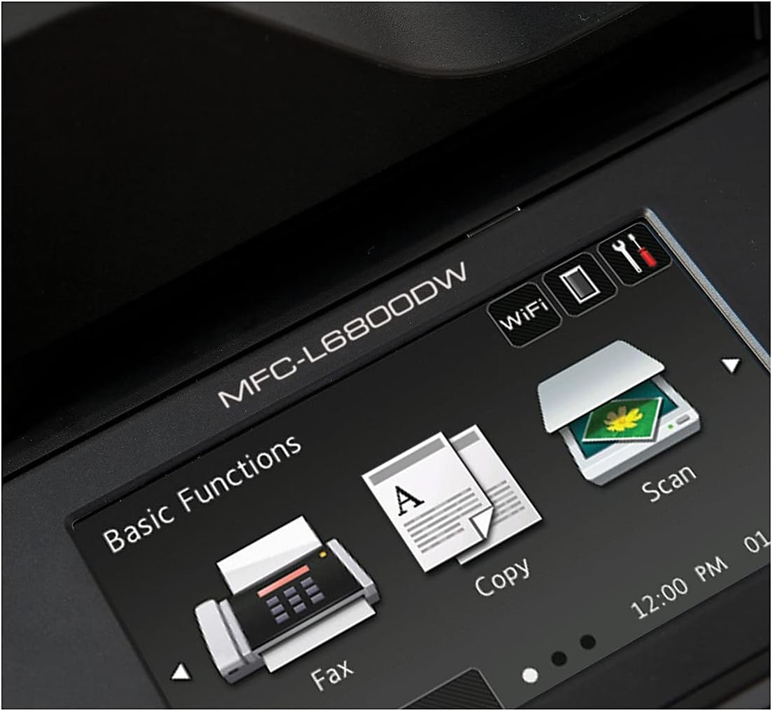 Brother Monochrome Laser, Multifunction, All-in-One Printer, MFC-L6800DW, Wireless Networking, Mobile Printing & Scanning, Duplex Print, Scan & Copy, Amazon Dash Replenishment Ready, Black