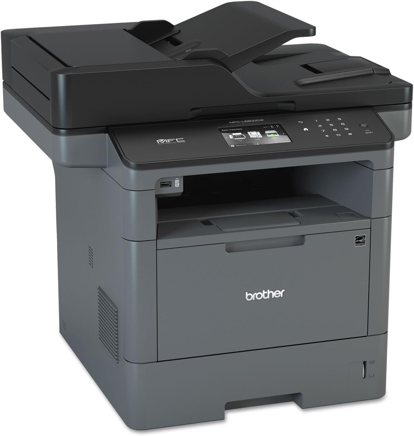 Brother Monochrome Laser, Multifunction, All-in-One Printer, MFC-L6800DW, Wireless Networking, Mobile Printing & Scanning, Duplex Print, Scan & Copy, Amazon Dash Replenishment Ready, Black