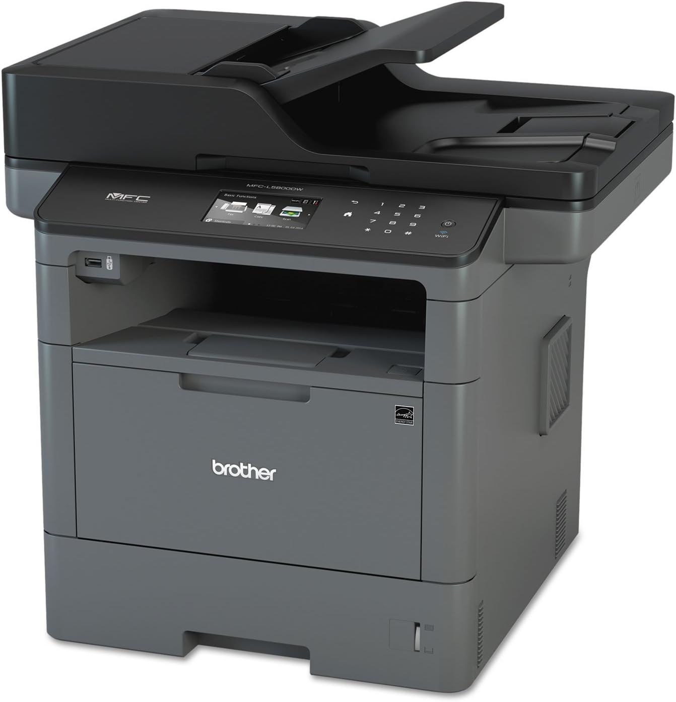 Brother Monochrome Laser, Multifunction, All-in-One Printer, MFC-L6800DW, Wireless Networking, Mobile Printing & Scanning, Duplex Print, Scan & Copy, Amazon Dash Replenishment Ready, Black