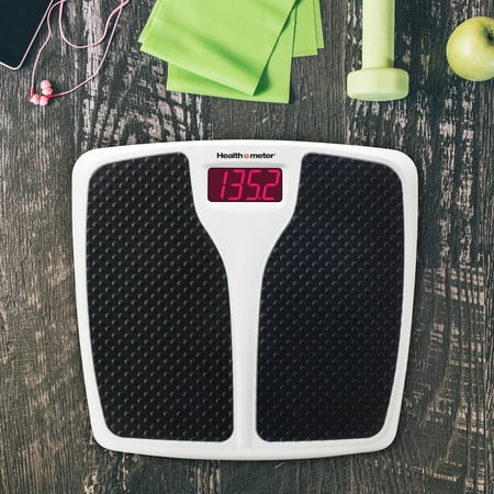 Health o meter Digital Body Weight Scale, Black and White, 350lb Capacity