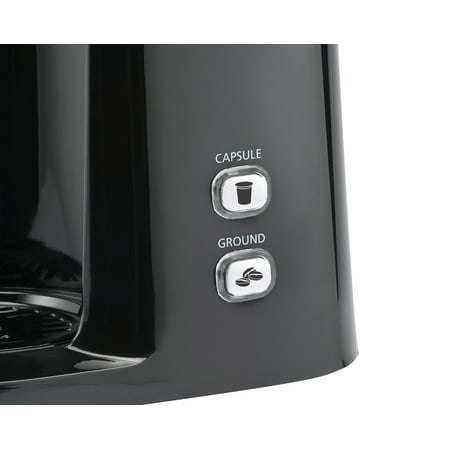 Mainstays Single Serve Coffee Maker, 1 cup Capsule or Ground Coffee, Black, New, Model: 202140