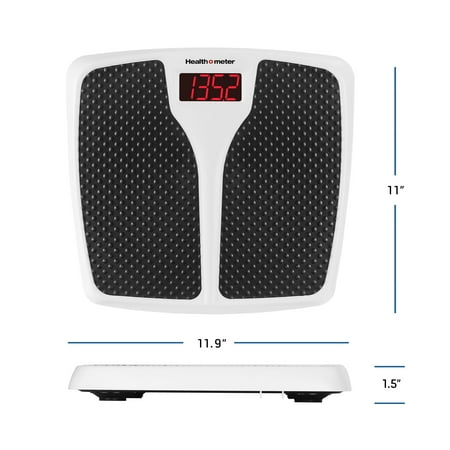 Health o meter Digital Body Weight Scale, Black and White, 350lb Capacity