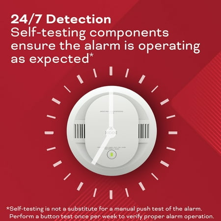 Kidde Battery Operated Smoke & Carbon Monoxide Detector with LED warning indicators & Test-Hush Button