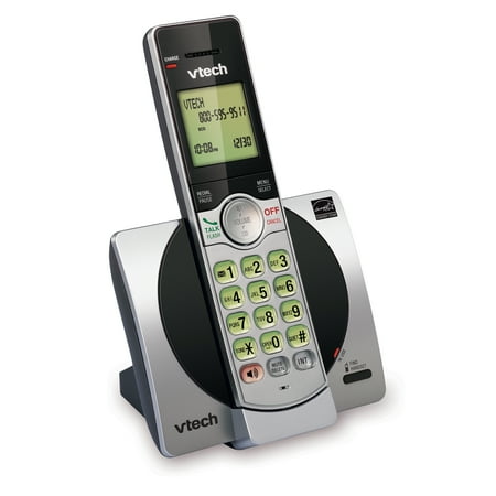 VTech DECT 6.0 Expandable Cordless Phone with Call Block, CS6919 (Silver & Black)