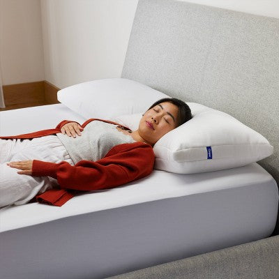 The Casper Essential Cooling Fiber Pillow - Standard: Universal Sleeper, Removable Cover, Polyester Fiber Fill, Bed Pillow