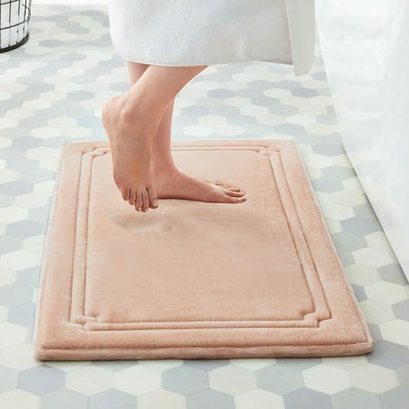 Better Homes & Gardens Thick & Plush Bath Rug, Charcoal Infused Memory Foam, 21x34"