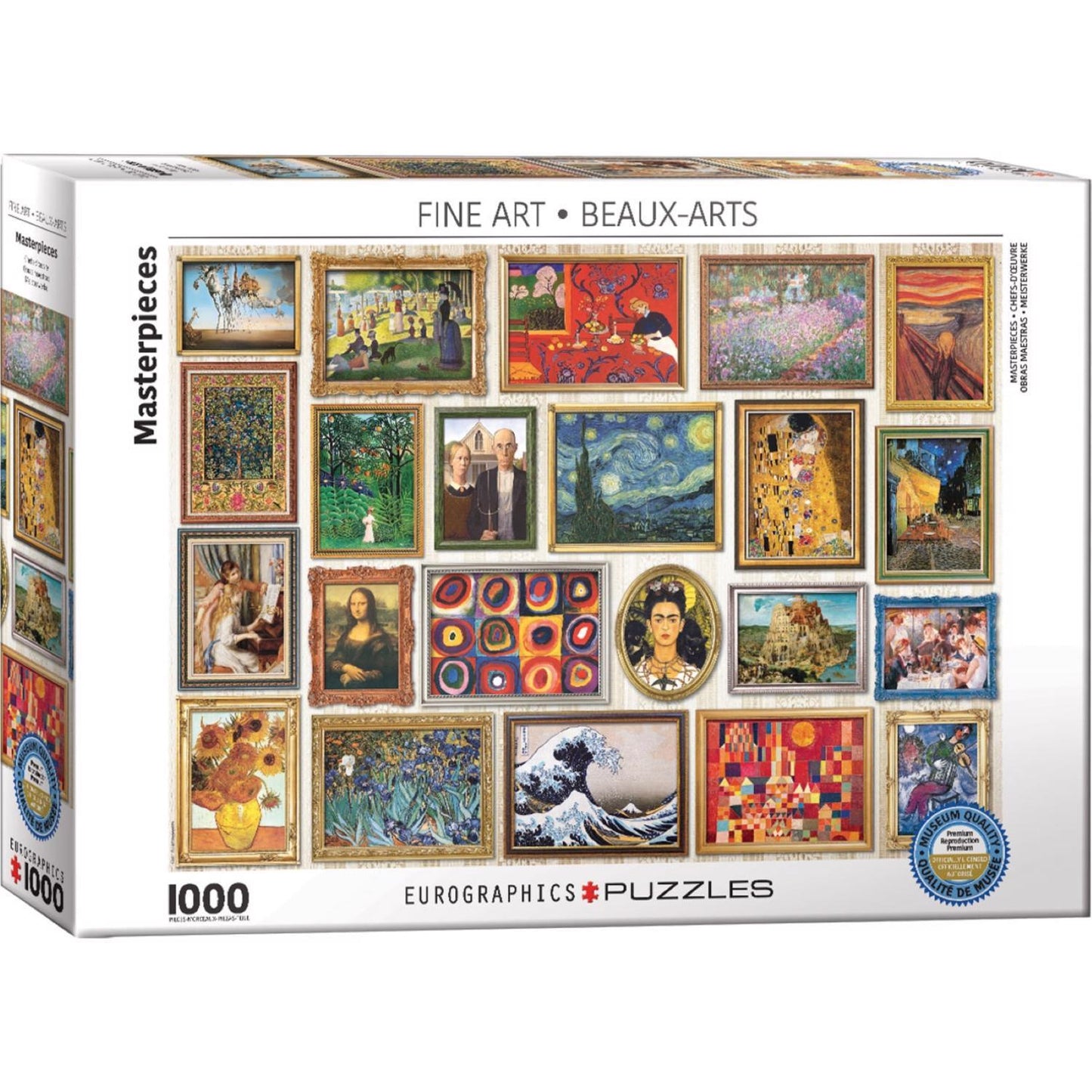 Eurographics Masterpieces Jigsaw Puzzle Multicolored 1000 pc