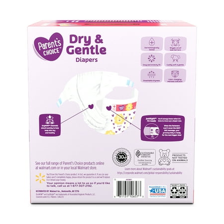 Parent's Choice Dry & Gentle Diapers Size 7, 72 Count (Select for More Options)