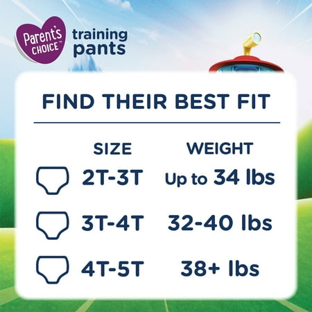Parent's Choice Paw Patrol Training Pants for Boys, 2T/3T, 94 Count (Select for More Options)