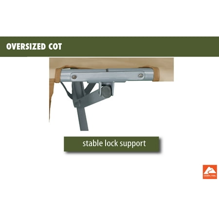 Ozark Trail, Oversized Cot, 87"L x 35"W x 18"H, 300 lb. Max., Polyester Fabric