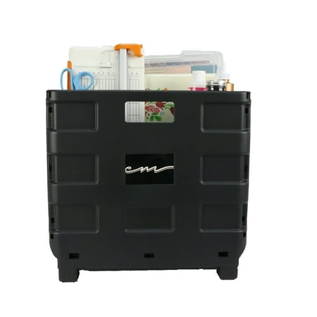 Everything Mary Collapsible Rolling Cart Organizer with Lid, Storage for Office & Crafts