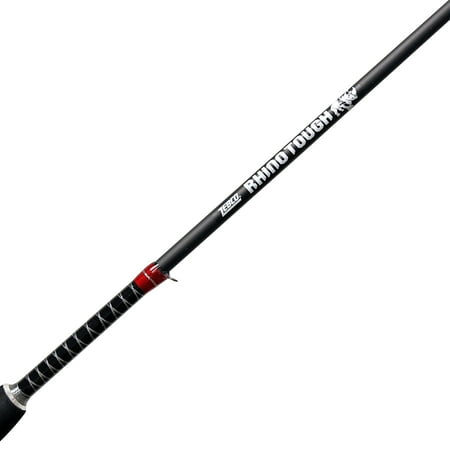 Zebco Rhino Tough Cross-Weave Glowtip Casting Fishing Rod, 6-Foot 6-in 1-Piece Rod
