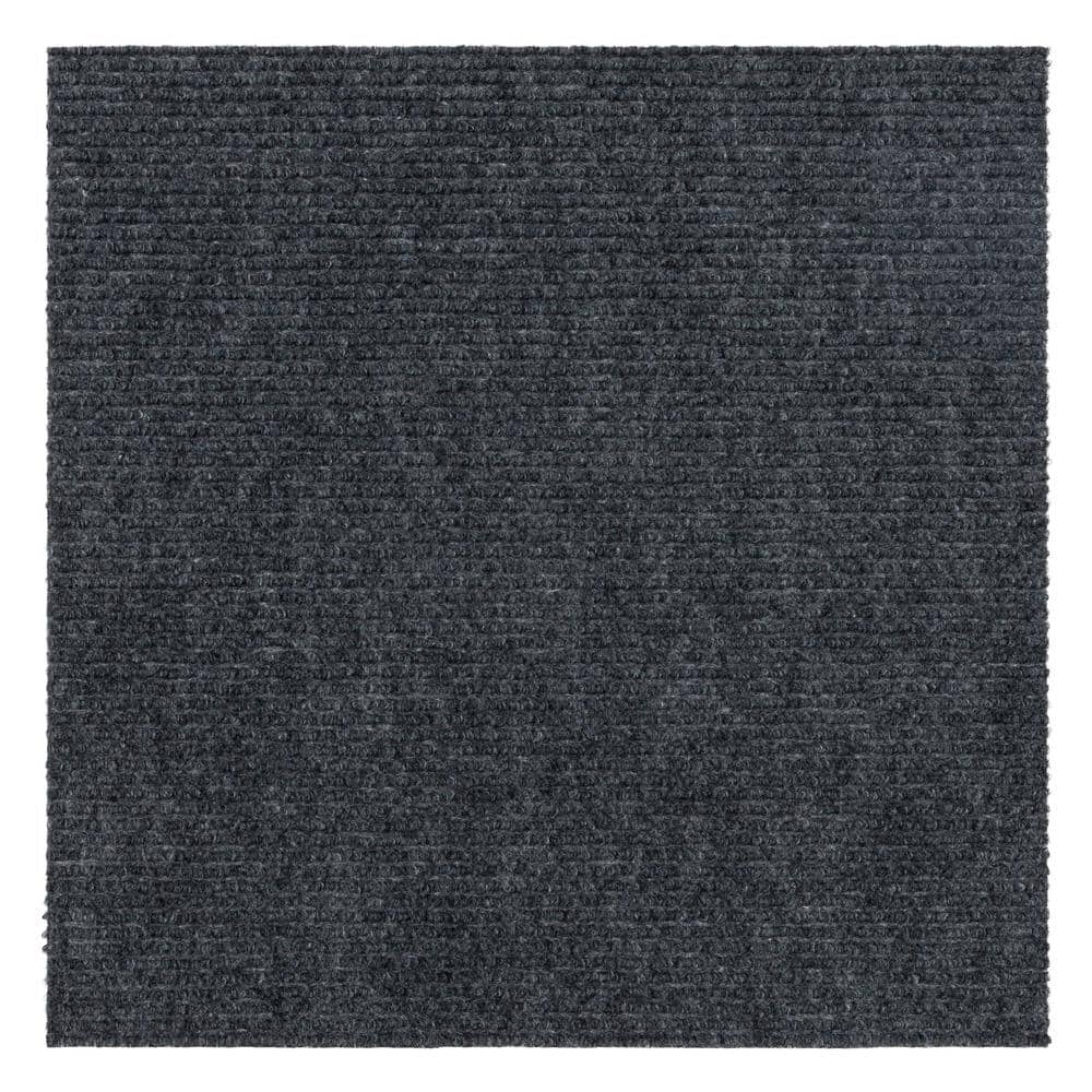 Canyon - Gray Commercial/Residential 18 x 18 in. Peel and Stick Carpet Tile Square (22.5 sq. ft.)