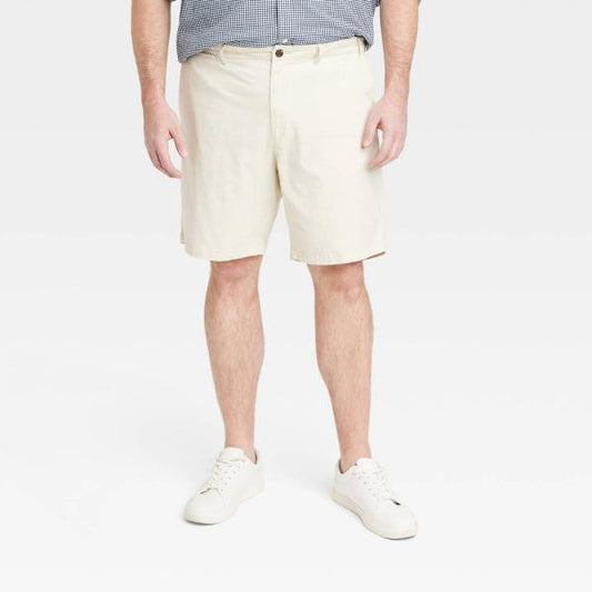 Men's Every Wear 9" Slim Fit Flat Front Chino Shorts - Goodfellow & Co™ Cream 38