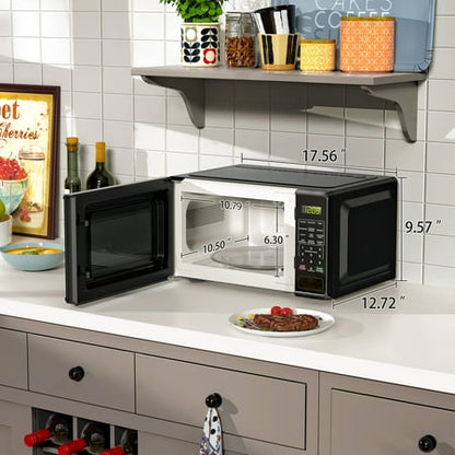 Mainstays 0.7 Cu ft Countertop Microwave Oven, 700 Watts, Black