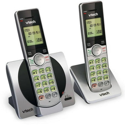 VTech CS6919-2 DECT 6.0 Cordless Phone with Caller ID and Handset Speakerphone, 2 Handsets, Silver/Black