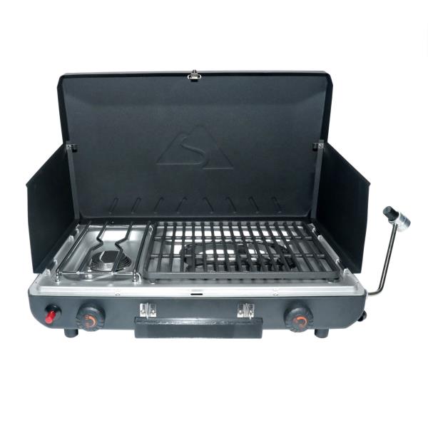 Ozark Trail Propane 2-in-1 Portable 2 Burner Grill Camp Stove  Model GCT2220WB