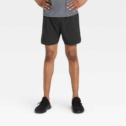 Men's Lined Run Shorts 5" - All in Motion™ Black XL