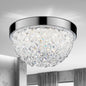 MYTH REALM Castor Crystal Hemispheric LED Flush Mount Ceiling Light 11  - 3 Color Options Silver