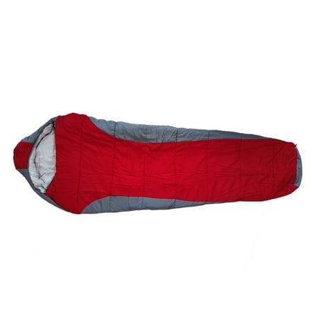 Ozark Trail 10-Degree Cold Weather Mummy Sleeping Bag with Soft Liner  Red  85 X33