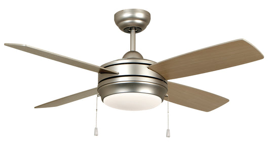 Craftmade Laval 44-in Integrated LED Brushed satin nickel with Brushed Nickel Blades Ceiling Fan With Light ( 4 -Blade )