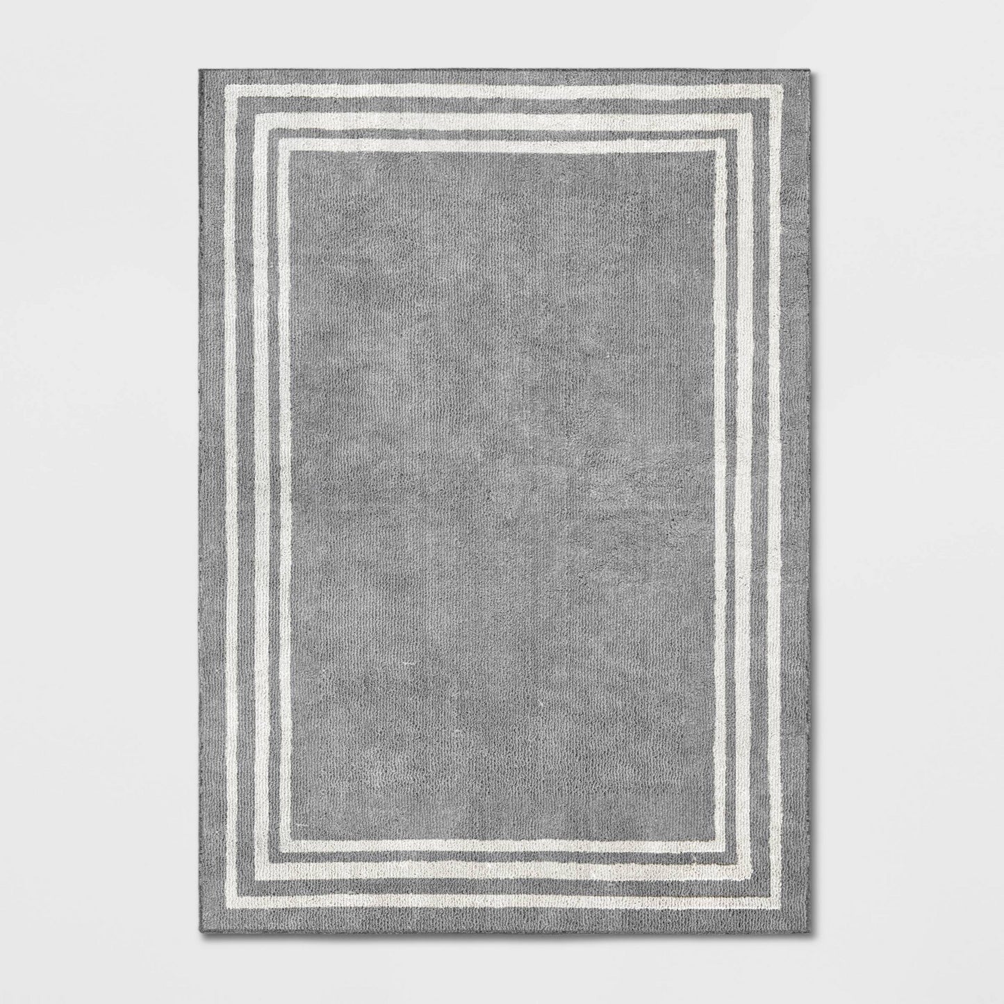 5'x7' Tetra Border Rug Gray - Threshold™