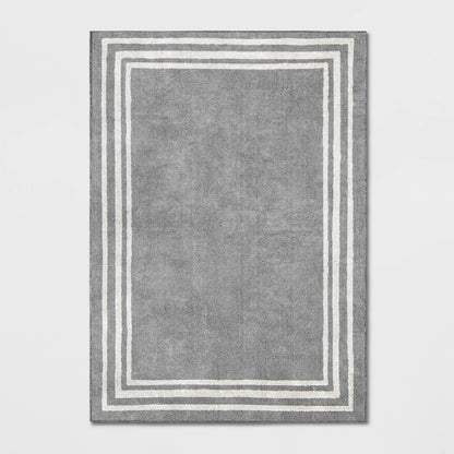 5'x7' Tetra Border Rug Gray - Threshold™