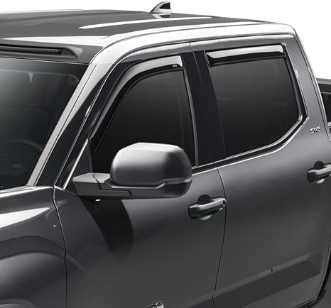 Auto Ventshade [AVS] In-Channel Ventvisor / Window Deflectors | Fits 2019 - 2024 Chevrolet/GMC Silverado/Sierra 1500, (2022 LTD)2020-2024 Silverado/Sierra 2500/3500 HD Crew Cab, 4 pc | Smoke - 194805