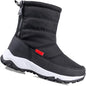 Mens and Womens Snow Boots with Warm Fur Lining - Size 41, Black - Made in China