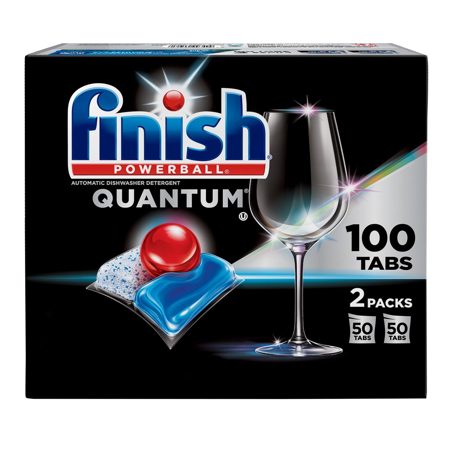 Finish Powerball Quantum Dishwasher Detergent 50 Tabs (Pack of 2)