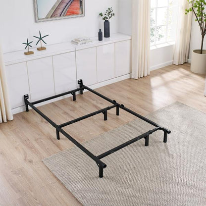 Mainstays 7  Adjustable Metal Bed Frame  Black  Adjusts Twin - Queen  Box Spring Required