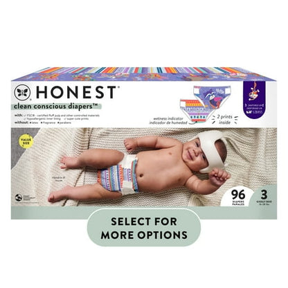 The Honest Company, Clean Conscious Diapers™, Alebrijes Magicos + Colores Misticos, Size 3, 96 Count Large Box