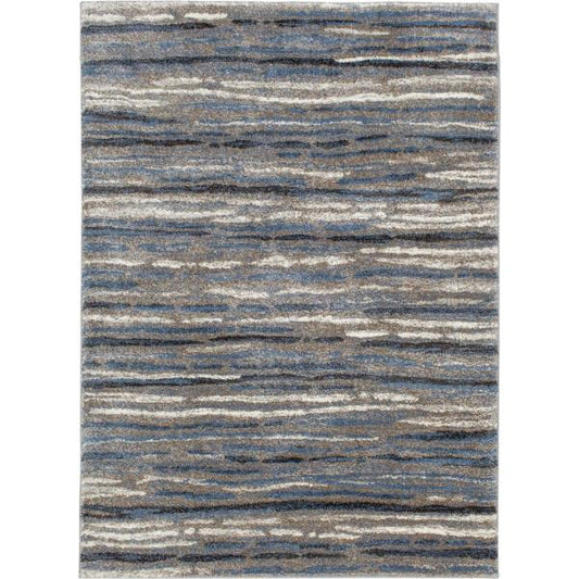 Shoreline Blue/Multi 5 Ft. X 7 Ft. Striped Area Rug