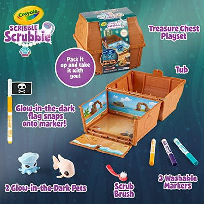 Scribble Scrubbie Pets Glow Ocean Playset, Toys for Boys & Girls, Gifts for Kids, Ages 3, 4, 5, 6