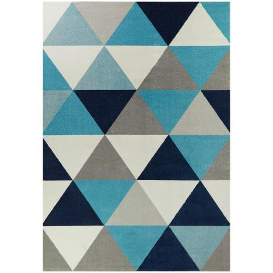 StyleWell Tangier Blue Geo 6 Ft. X 9 Ft. Geometric Area Rug