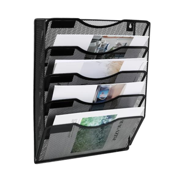 3 Pocket Metal Wall File Folder Organizer