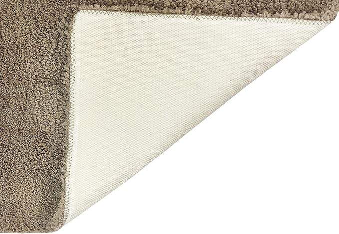 Better Trends Micro Collection Bath Mats - Soft Rug, Plush Rug, Absorbent Bath Mat, Tufted Rug, 100% Polyester Rug for Bathroom Floor, Shower & Sink Bath Mat Rug - 17" x 24" Rug, Beige