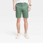 Men's Every Wear 9" Slim Fit Flat Front Chino Shorts - Goodfellow & Co™ Dark Meadow Green 38