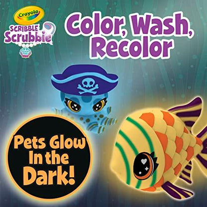 Scribble Scrubbie Pets Glow Ocean Playset, Toys for Boys & Girls, Gifts for Kids, Ages 3, 4, 5, 6