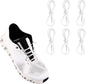 Udaily 3 Pairs Oval Shoelaces Athletic Running Shoes White 115cm