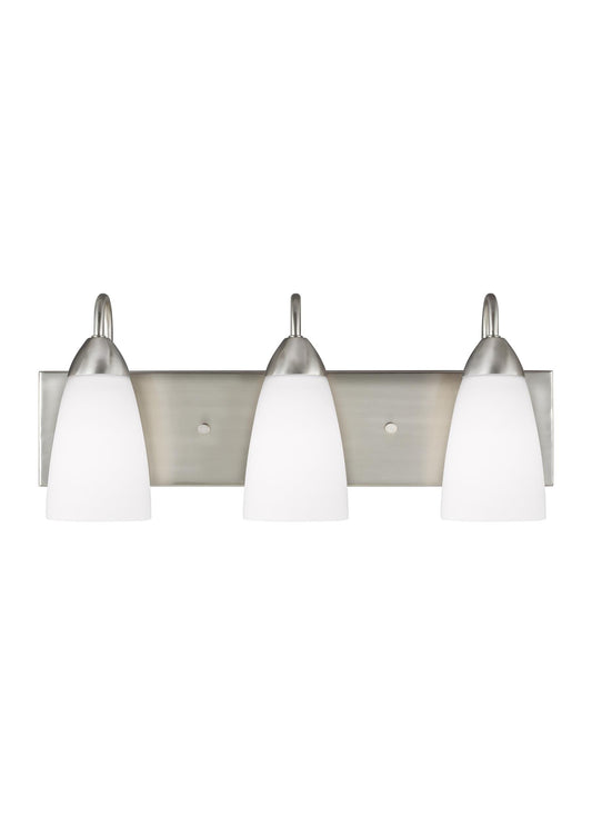 Generation Lighting 21-in 3-Light Brushed Nickel Traditional Vanity Light