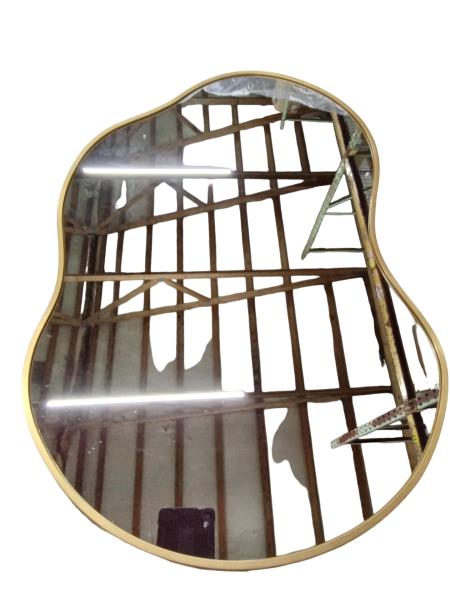 Asymmetrical Metal Wall Mirror 24x36